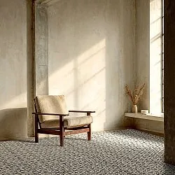 Wollteppich - Monastir (schwarz/weiß)