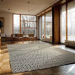 Wollteppich - Monastir (schwarz/weiß)