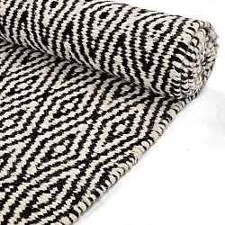 Wollteppich - Monastir (schwarz/weiß)