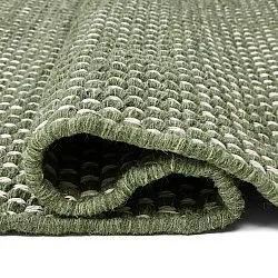 Wollteppich - Ovelia (grün/weiß)