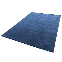 Wollteppich - Rozel Handloom Wool Premium (marineblau)