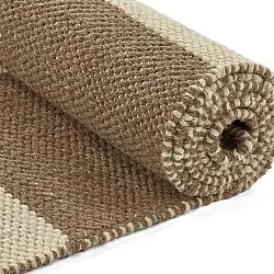 Wollteppich - Scacco (braun/beige)