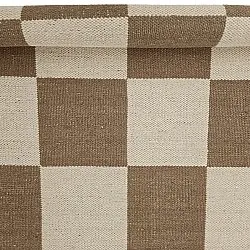 Wollteppich - Scacco (braun/beige)