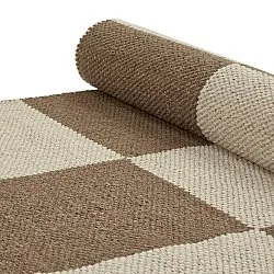Wollteppich - Scacco (braun/beige)