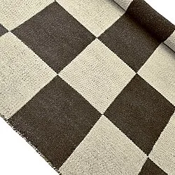 Wollteppich - Scacco (schwarz/beige)