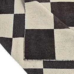 Wollteppich - Scacco (schwarz/beige)