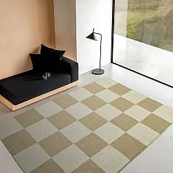 Wollteppich - Scacco (weiß/beige)