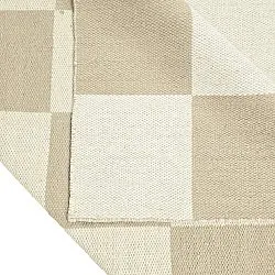 Wollteppich - Scacco (weiß/beige)