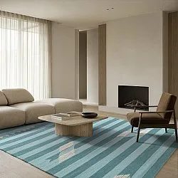 Tapis de laine - Serpa (bleu clair)