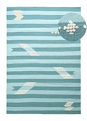 Tapis de laine - Serpa (bleu clair)