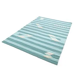 Tapis de laine - Serpa (bleu clair)