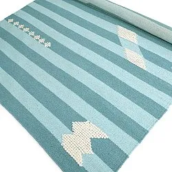 Tapis de laine - Serpa (bleu clair)