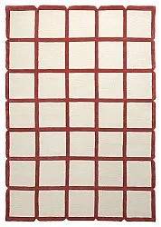 Tapis de laine - Syl Hand Tufted Wool Premium (rouge/blanc)