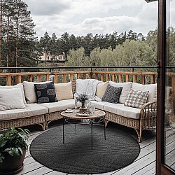 Tapis rond - Indoor/Outdoor Bennett (noir)