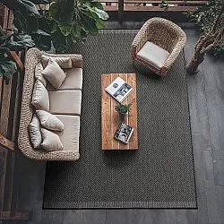 Teppich für innen und außen - Bennett (schwarz)