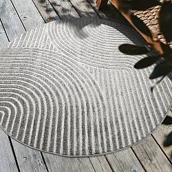 Rund Teppich - Indoor/Outdoor Devon (grau)