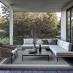 Teppich für innen und außen - Mason (blau)