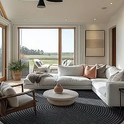 Rund Teppich - Ferragudo (anthrazit)