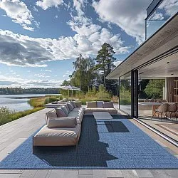 Teppich für innen und außen - Monsanto (blau)