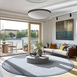 Rund Teppich - Monsaraz (blau)