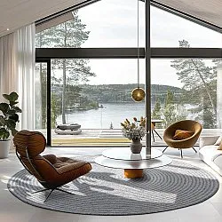 Rund Teppich - Ferragudo (grau)