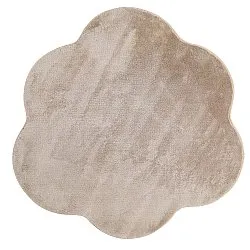 Runder Wellen-Teppich - Aranga Super Soft Fur (braun)