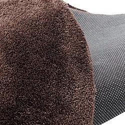 Tapis Rond Ondulé - Aranga Super Soft Fur (marron foncé)