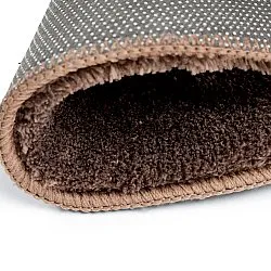 Tapis Rond Ondulé - Aranga Super Soft Fur (marron foncé)