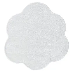 Runder Wellen-Teppich - Aranga Super Soft Fur (weiß)