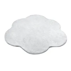 Tapis Rond Ondulé - Aranga Super Soft Fur (blanc)