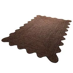Juteteppich mit Wellenform - San Francisco (braun)