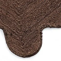 Juteteppich mit Wellenform - San Francisco (braun)