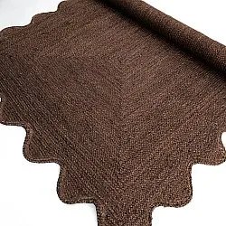 Juteteppich mit Wellenform - San Francisco (braun)