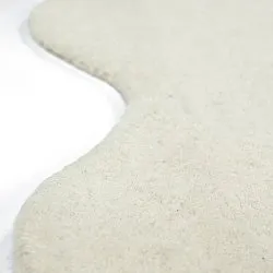 Gewellter Wollteppich - Diu Hand Tufted Wool Premium (weiß)