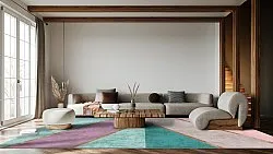 Wilton-Teppich - Sanya (blau/multi)