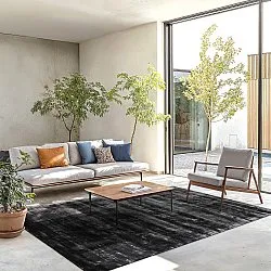 Viskose-teppich - Jodhpur Special Luxury Edition (schwarz)