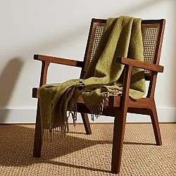 Plaids - Plaid en mélange de laine - Samantha (vert olive)