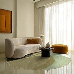 Tapis rond - Barcelona (marron)