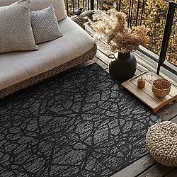 Teppich für innen und außen - Brussels Diamond (schwarz)