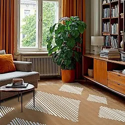 Wilton-Teppich - Carmen (braun/weiß)