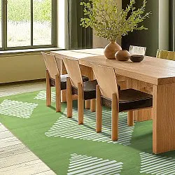 Wilton-Teppich - Carmen (grün/weiß)