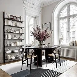 Wilton-Teppich - Delft (weiß/grau/schwarz)