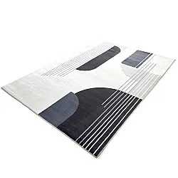 Wilton-Teppich - Delft (weiß/grau/schwarz)