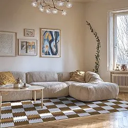 Tapis Wilton - Gobi (marron/blanc)