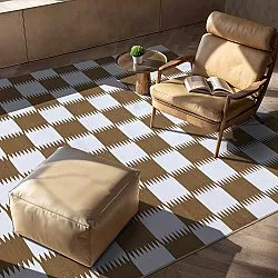 Tapis Wilton - Gobi (marron/blanc)