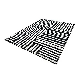 Wilton-Teppich - Joma (schwarz/weiß)