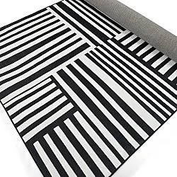 Wilton-Teppich - Joma (schwarz/weiß)