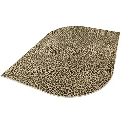 Halbovaler Wilton-TeppichLeopard (braun)