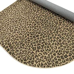 Halbovaler Wilton-TeppichLeopard (braun)