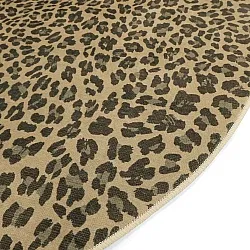 Halbovaler Wilton-TeppichLeopard (braun)